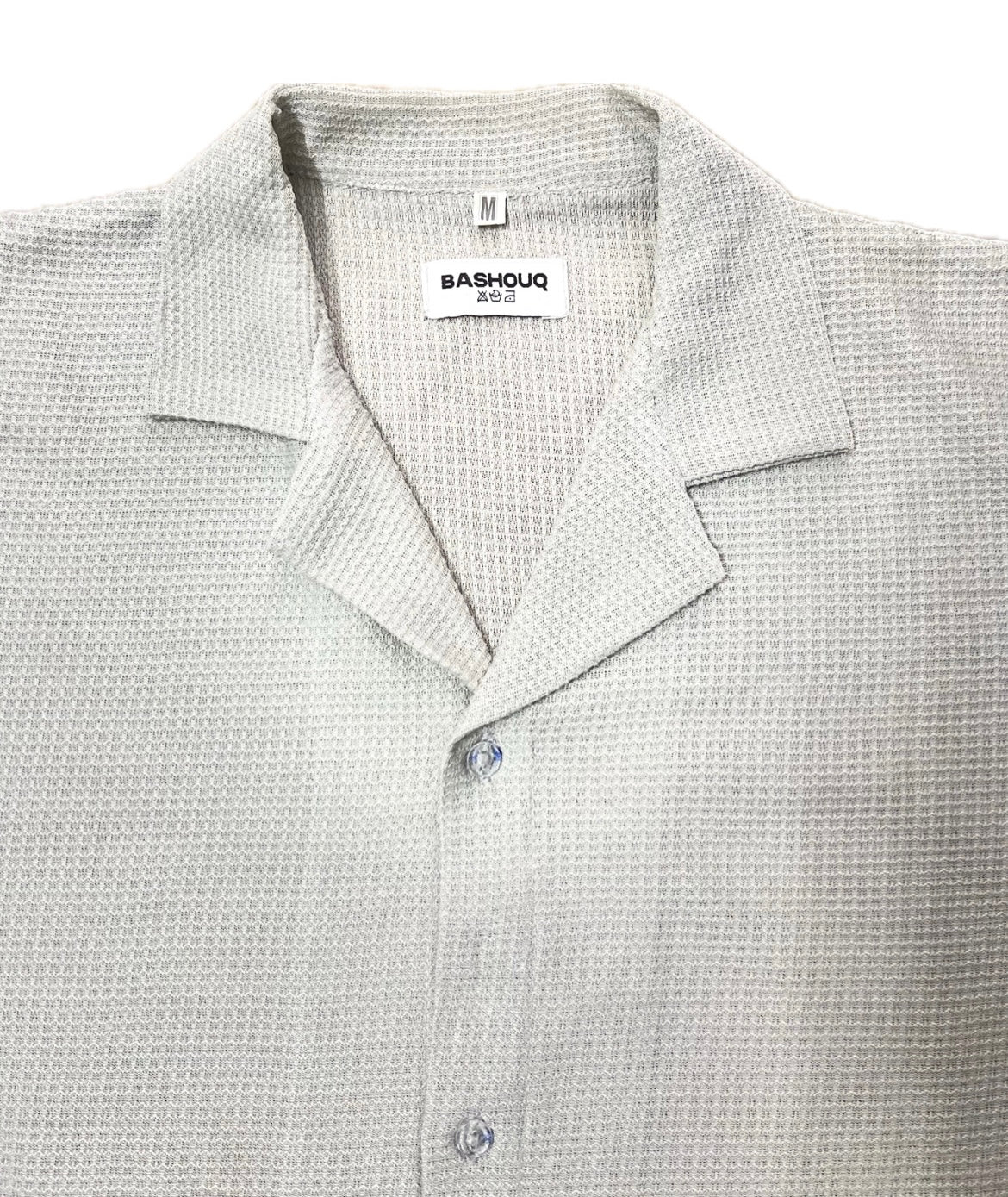 GREY WAFFLE CUBAN SHIRT